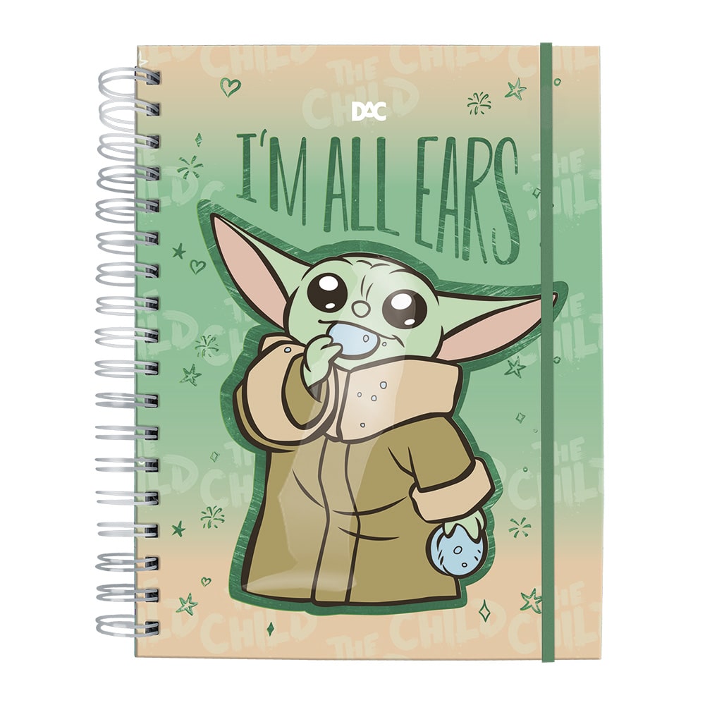 Caderno Smart Colegial - DAC - Mandalorian Baby Yoda