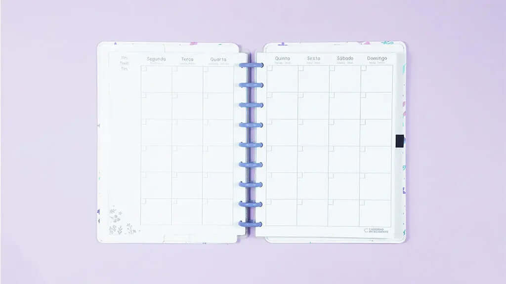 Planner Permanente - Caderno Inteligente - Lilac Fields By Sof 104 Folhas 120g/m²