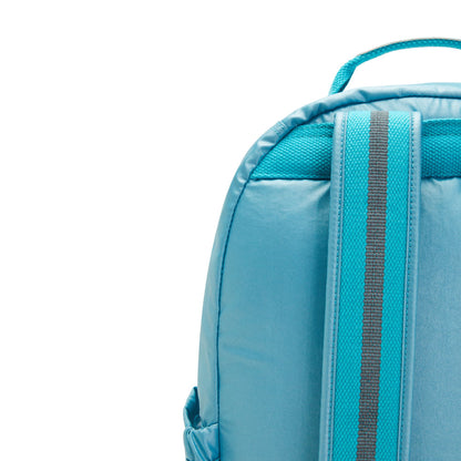 Mochila - Kipling - Seoul Naturl Aqua Met (Azul)