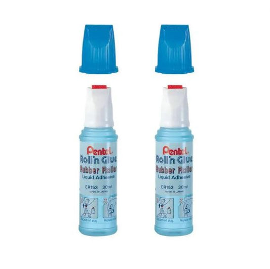 Cola Roll'n Glue Azul - Pentel - Kit 2 Unidades