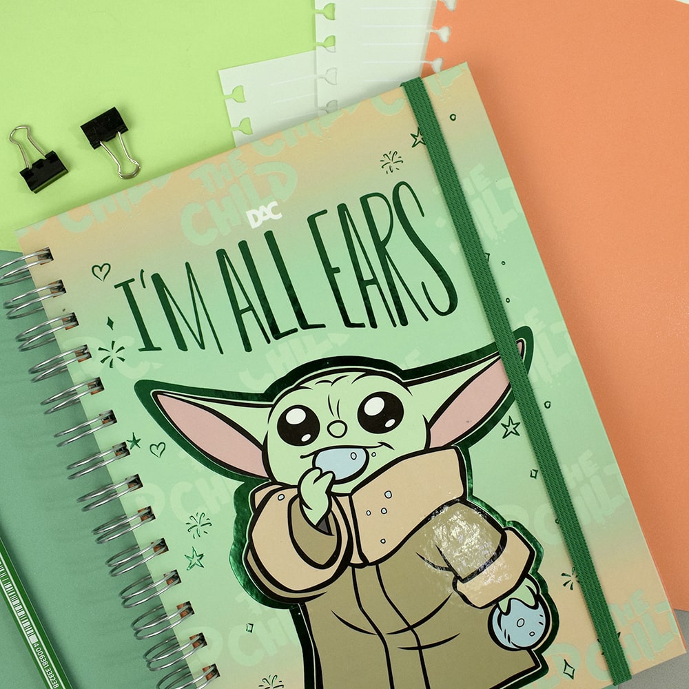 Caderno Smart Colegial - DAC - Mandalorian Baby Yoda