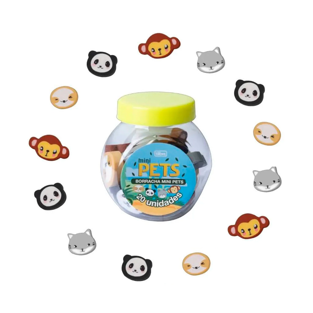 Borracha - Tilibra - Mini Pets 20 unidades