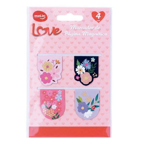 Marcador de Página Magnético - Molin - Love Flower