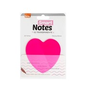 Bloco Adesivo - BRW - Smart Notes s2 Transparente Rosa 70x70mm 20 Folhas