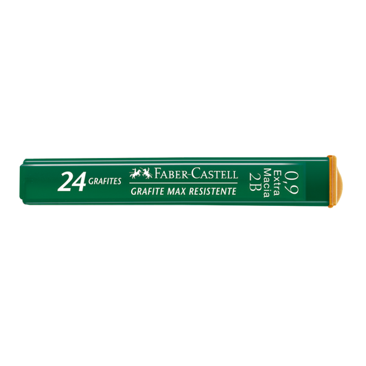Grafites 0.9mm 2B - Faber-Castell - 1 Tubo com 24 unidades - Polymer