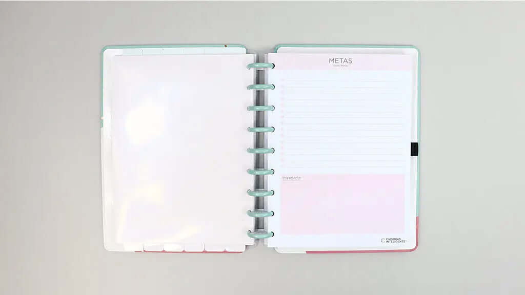 Planner Permanente - Caderno Inteligente - Acqua Glam 93 Folhas 120g/m²