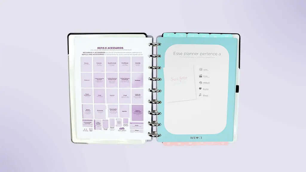 Planner Permanente - Caderno Inteligente - Grey Glam 93 Folhas 120g/m²