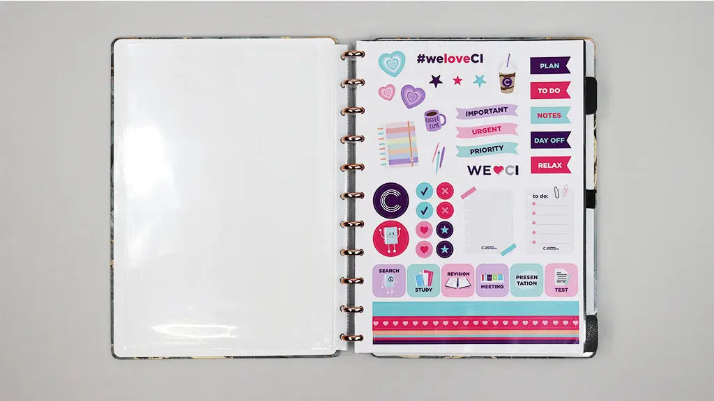 Caderno Médio - Caderno Inteligente - Ônyx 80 Folhas 90g/m²