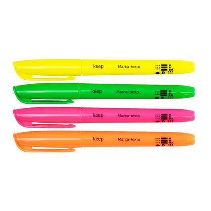 Marca Texto - Keep - 4 Cores Neon