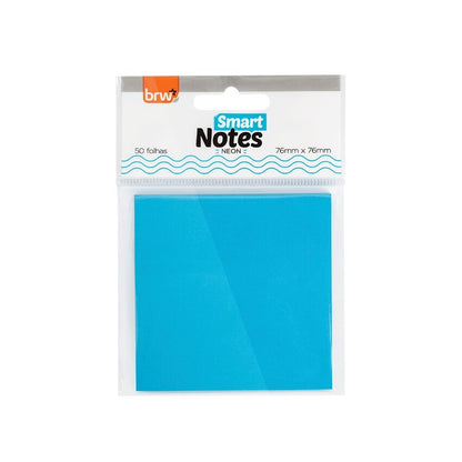 Bloco Adesivo - BRW - Smart Notes Neon 76x76mm 50 Folhas