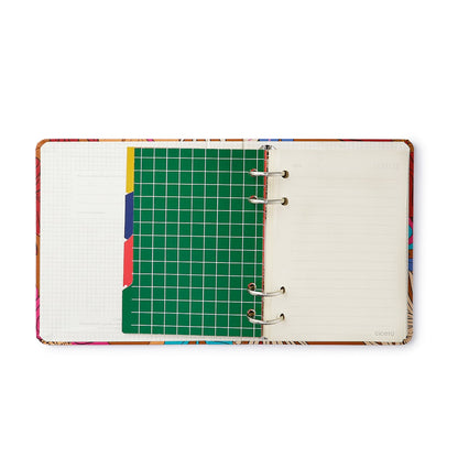 Caderno Criativo Argolado - Cícero - Office Duo Pólen Pautado & Pontado A6 Tropicália Caramelo