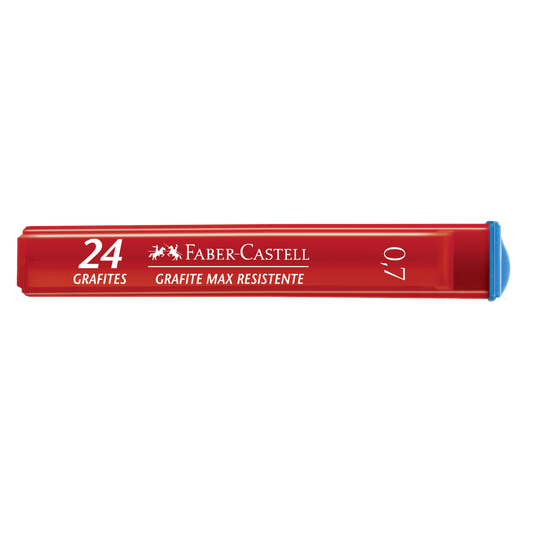 Grafites 0.7mm B Macia - Faber-Castell - 1 Tubo com 24 unidades - Polymer