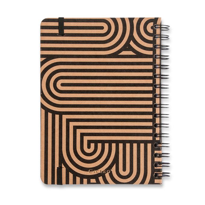 Caderno A5 Wire-o - Cícero - Kraft Curvas Pautado