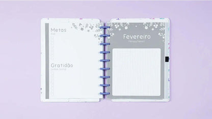 Planner Permanente - Caderno Inteligente - Lilac Fields By Sof 104 Folhas 120g/m²