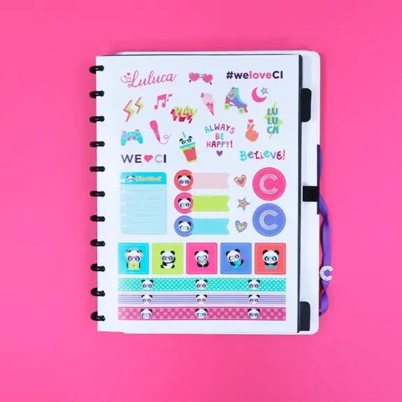 Caderno Grande - Caderno Inteligente - Pandalu By Luluca 80 Folhas 90g/m²