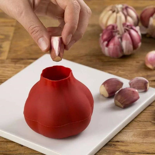 Descascador de Alho em Silicone Vermelho - Prana
