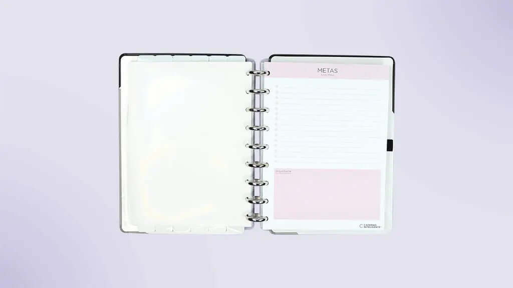 Planner Permanente - Caderno Inteligente - Grey Glam 93 Folhas 120g/m²