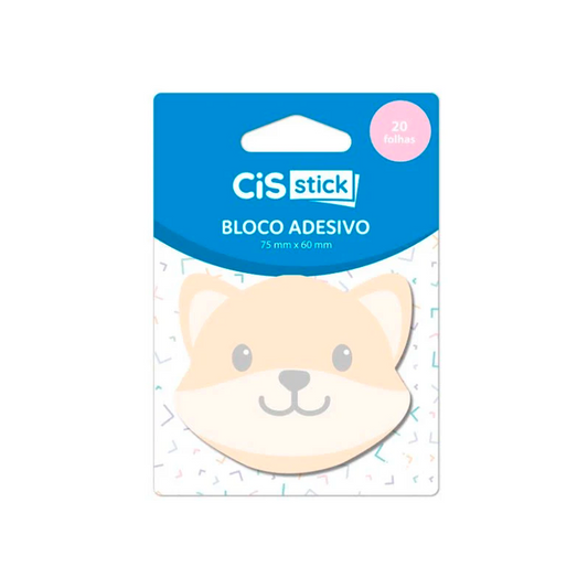 Bloco Adesivo - CIS Stick - Decorado Gatinho 75x60mm 20 Folhas