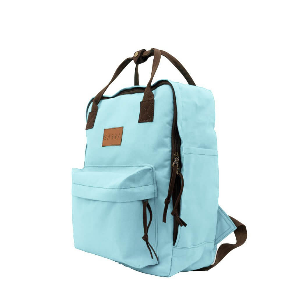 Mochila Mini Urban Quadrada - Sabra - Azul Bebê