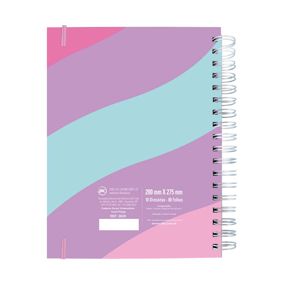 Caderno Smart Universitário 10 Matérias - DAC - Good Things Take Time  80 folhas