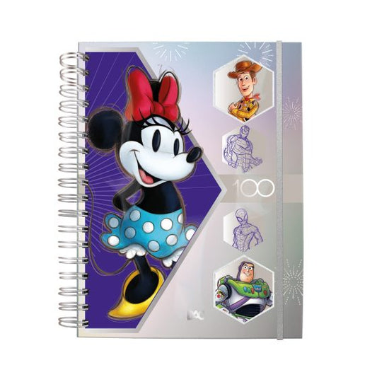 Caderno Smart Mini A5 - DAC - Disney 100 80 Folhas 90g/m² c/ 10 Divisórias