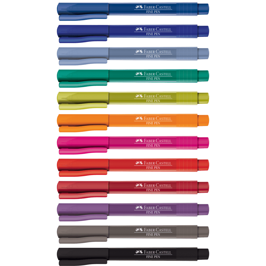 Caneta Fineliner - Faber-Castell - Fine Pen Colors 12 Cores