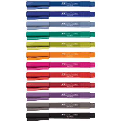 Caneta Fineliner - Faber-Castell - Fine Pen Colors 12 Cores
