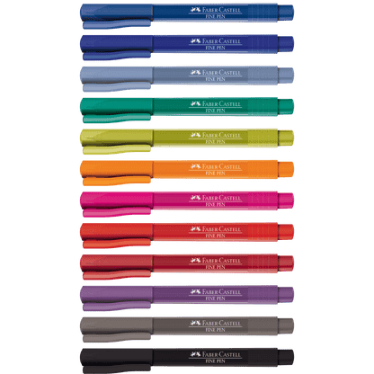 Caneta Fineliner - Faber-Castell - Fine Pen Colors 12 Cores