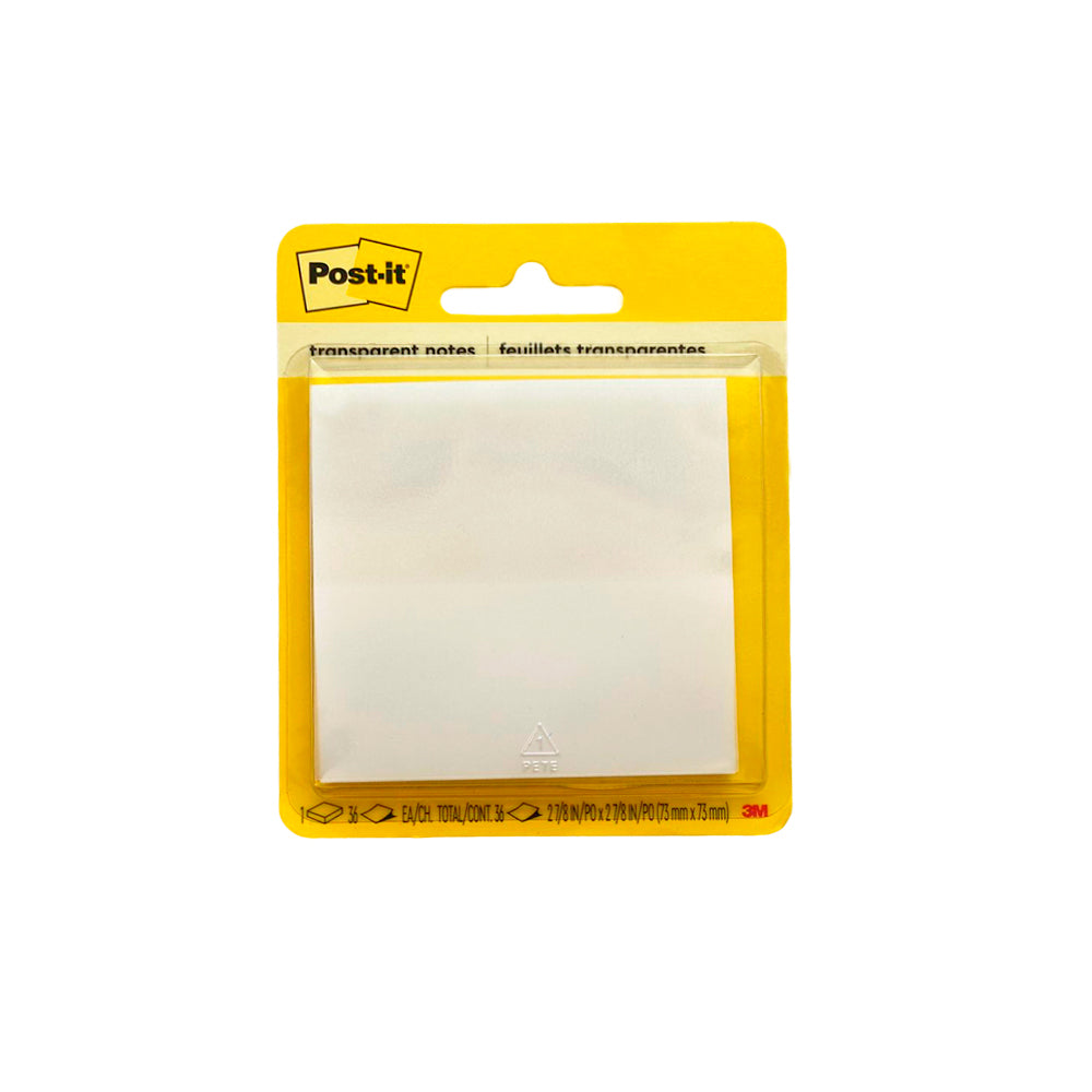 Bloco Adesivo - Post-It 3M - Transparente 73x73mm 36 Folhas