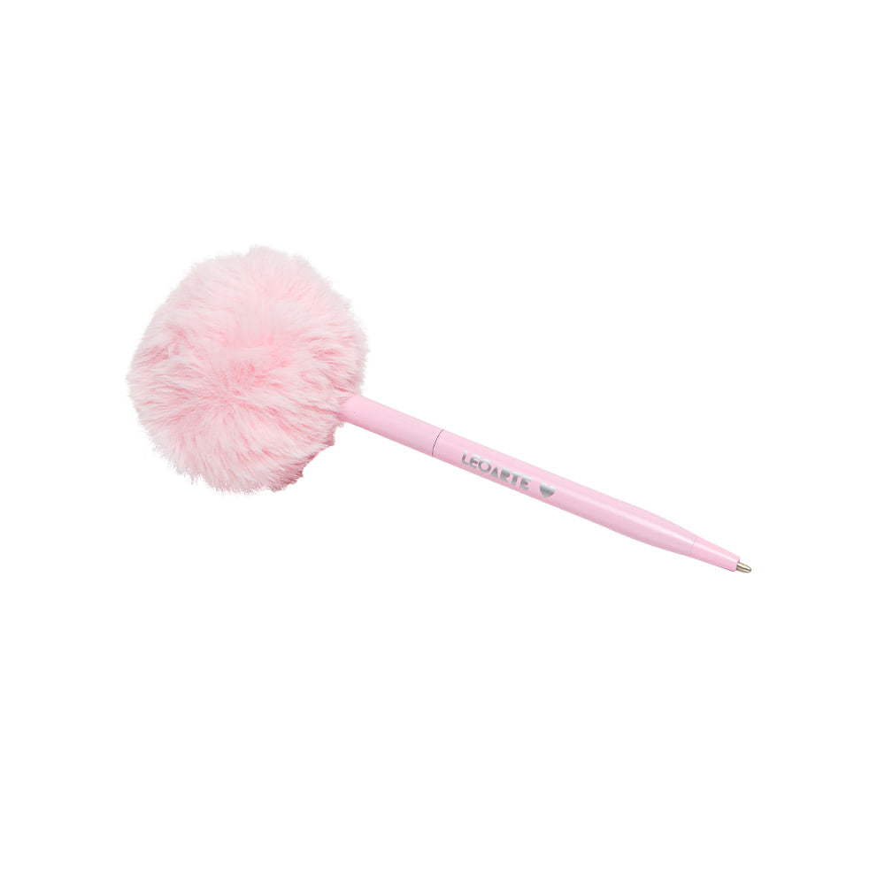 Caneta Esferográfica - LeoArte - Pompom Pink Vibes  1.0mm Tinta Preta