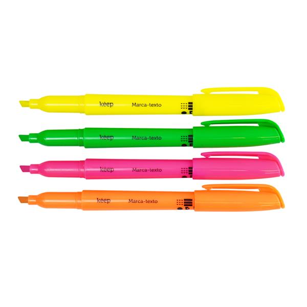 Marca Texto - Keep - 4 Cores Neon