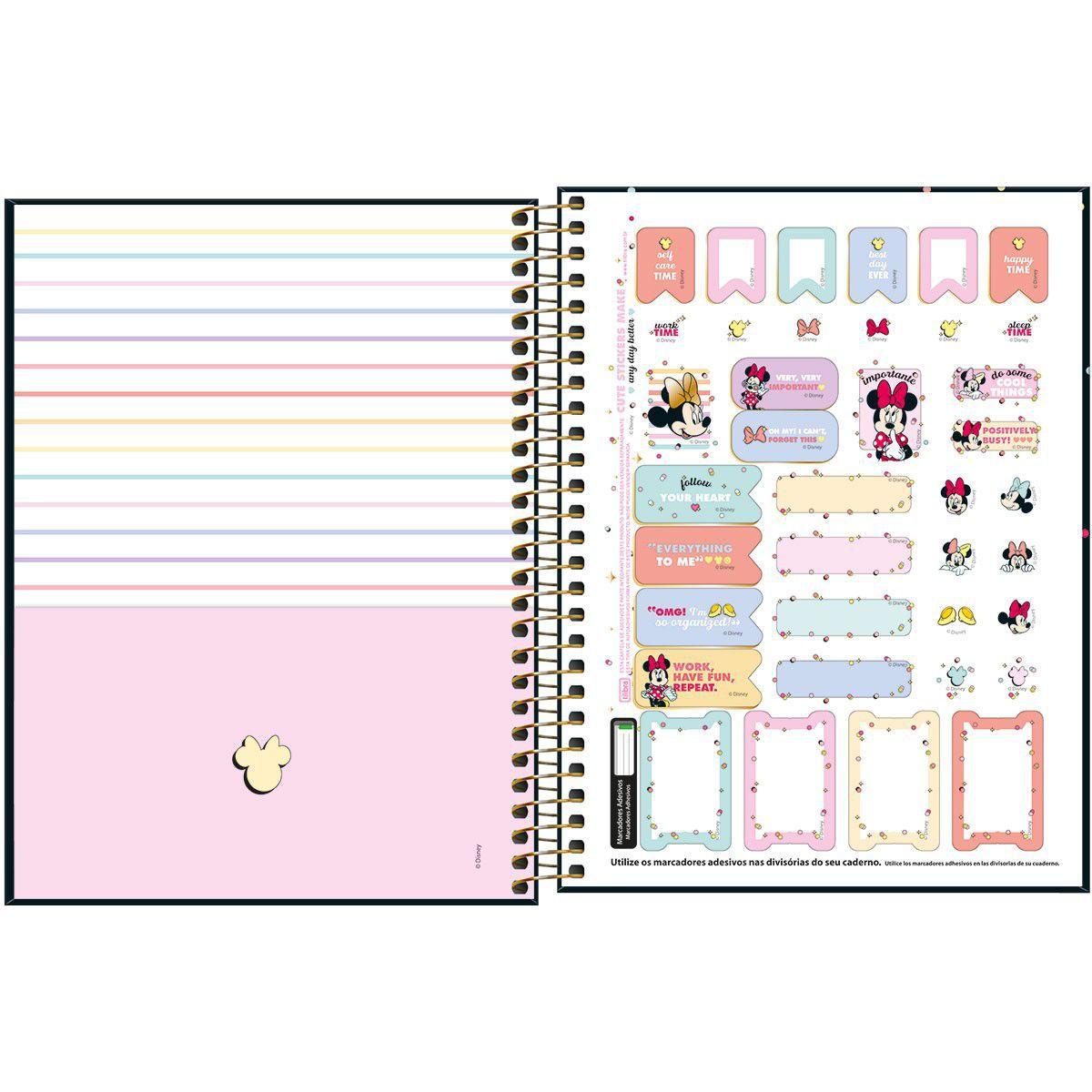 Caderno Colegial - Tilibra - Minnie Mouse 10 Matérias c/160 folhas