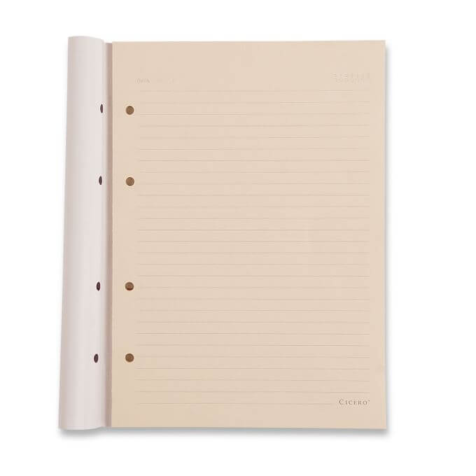 Refil Caderno Argolado - Cícero - Quadriculado Off White Pautado