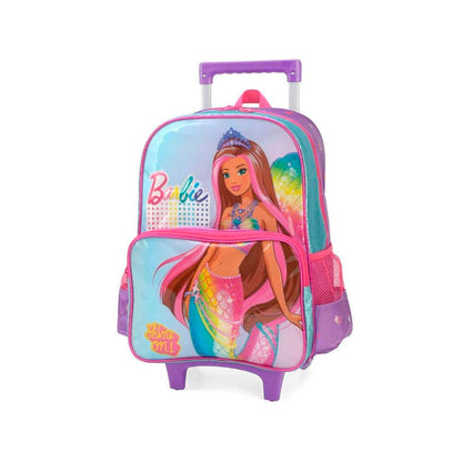 Mochila com Rodinhas - Luxcel - Barbie Sereia Glitter Azul