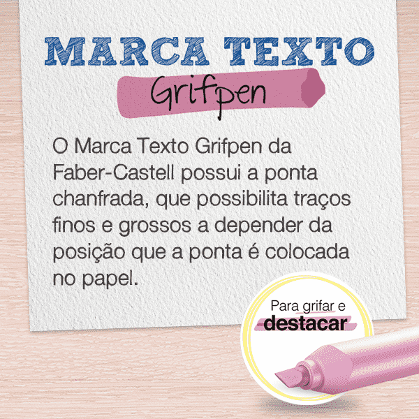 Marca Texto - Faber-Castell - Grifpen Estojo com 6 unidades Tons Pastel