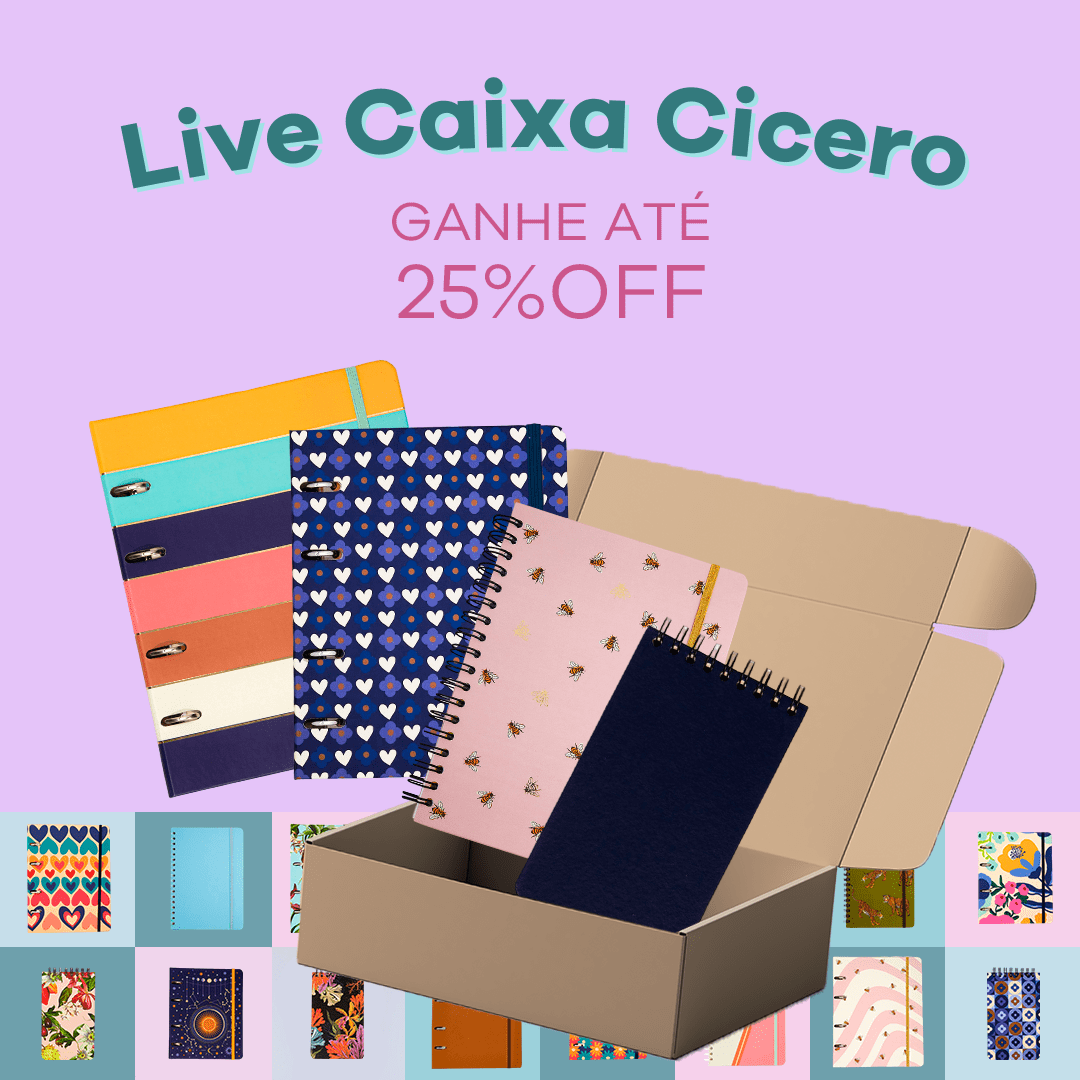 Caixa Cícero - Papelaria Unicórnio + Cícero até 25% Off