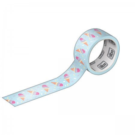 Mini Washi Tape - Tilibra - Candy 5 Rolos 12mmx3m c/ Dispenser