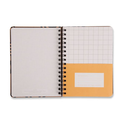 Caderno A5 Wire-o - Cícero - Kraft Curvas Pautado