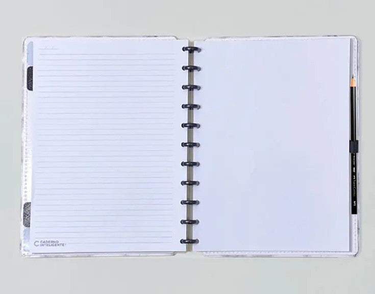 Caderno Grande - Caderno Inteligente - Bianco Linhas Brancas 80 Folhas 90g/m²