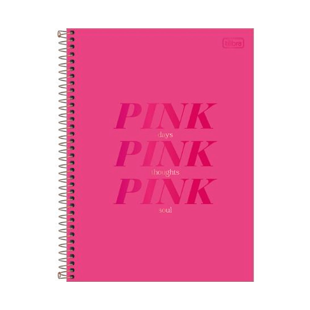 Caderno Universitário - Tilibra - Love Pink 1 Matéria 80 Folhas