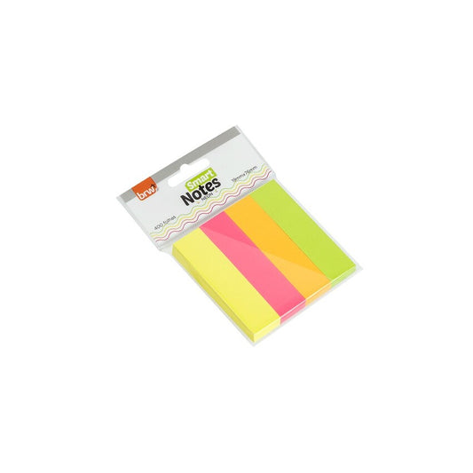 Bloco Adesivo - BRW - Smart Notes Blister 4 Cores Neon 19x76mm 100 Folhas por Bloco