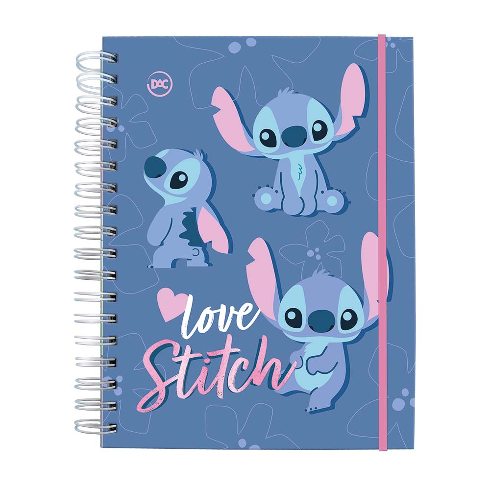 Caderno  Smart Universitário 10 Matérias - DAC - Stitch 80 folhas