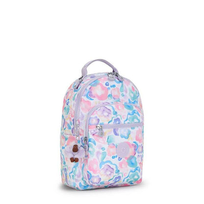 Mochila Seoul S - Kipling - Aqua Flowers