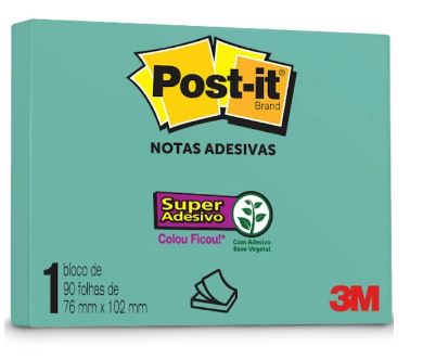 Bloco de Notas Adesivas - Post-it 3M - 90FLS 76 x 102mm