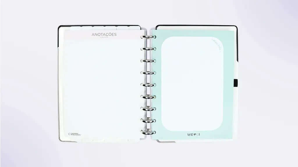 Planner Permanente - Caderno Inteligente - Grey Glam 93 Folhas 120g/m²