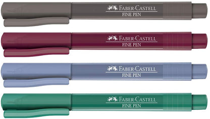Caneta Fineliner - Faber-Castell - 4 Cores - Tons Frios