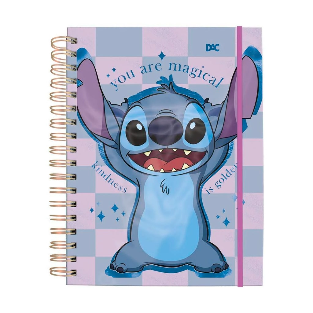 Caderno Smart Universitário - DAC - Stitch 80  Folhas 90g/m² c/ 10 Divisórias Nova Estampa