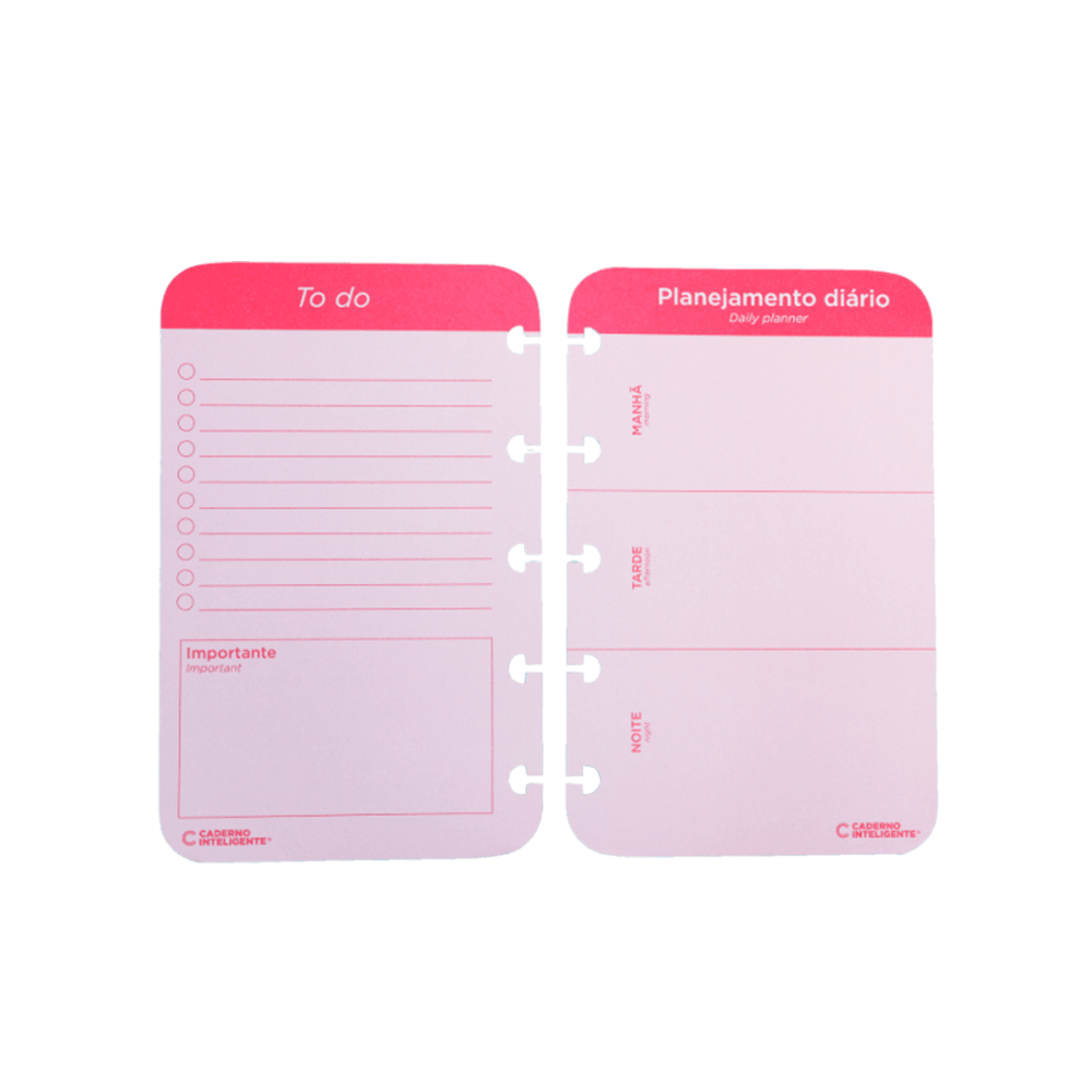 Planejamento Diário - Caderno Inteligente - To do List 85mm x135mm 40 Folhas 120g/m