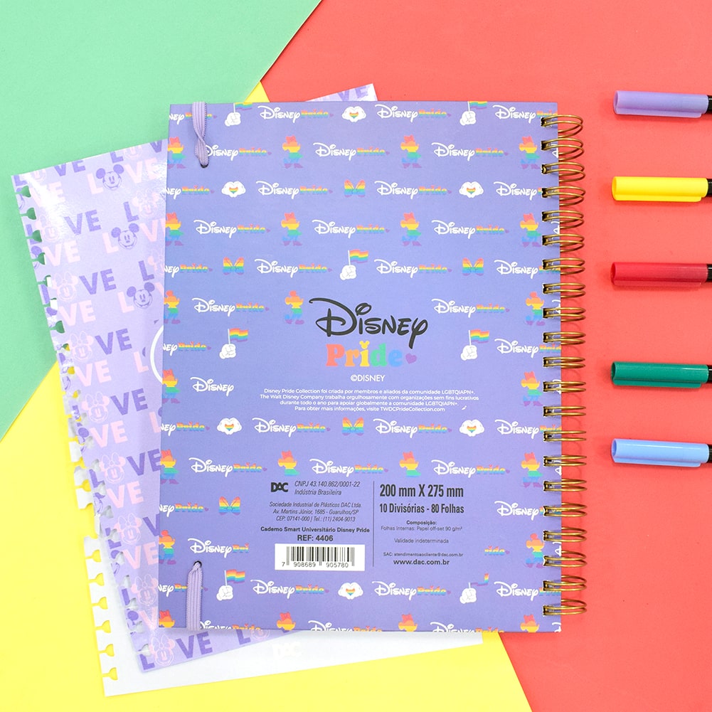 Caderno Smart Universitário- DAC - Disney Pride