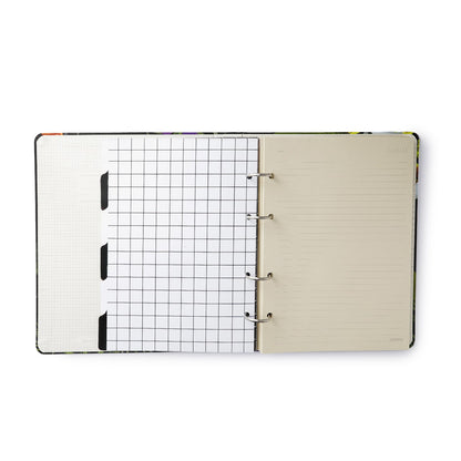 Caderno Criativo Argolado Kraft Pautado 17x24 Linha e Ponto